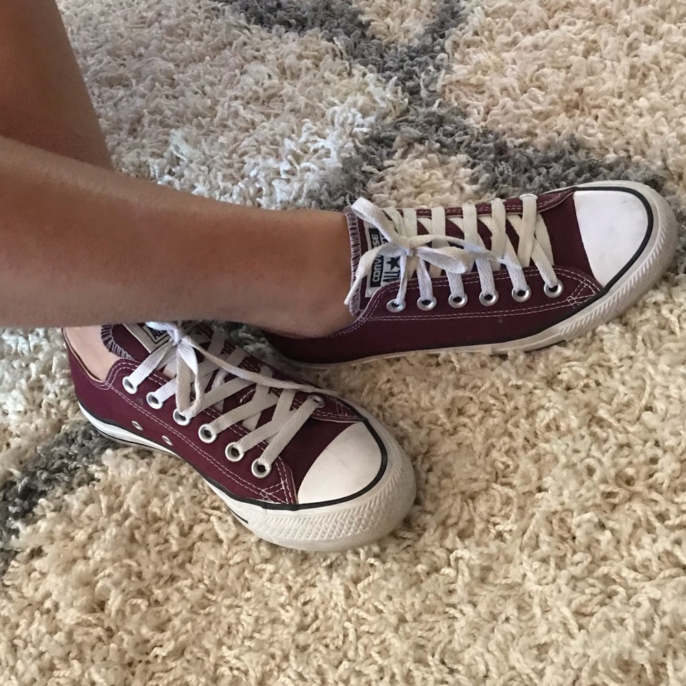 Maroon Converse - image 1